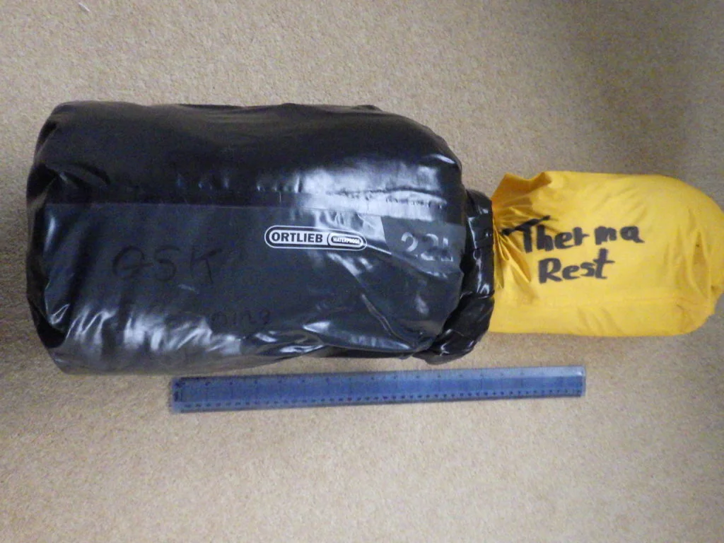 Packed sleeping bags