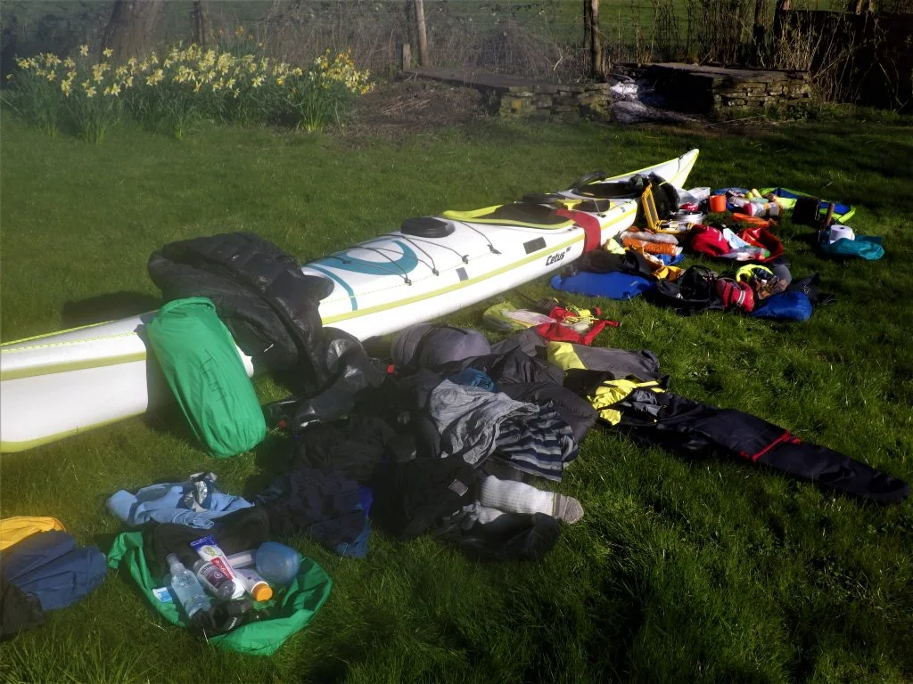 Full kit for Sea kayak expedition